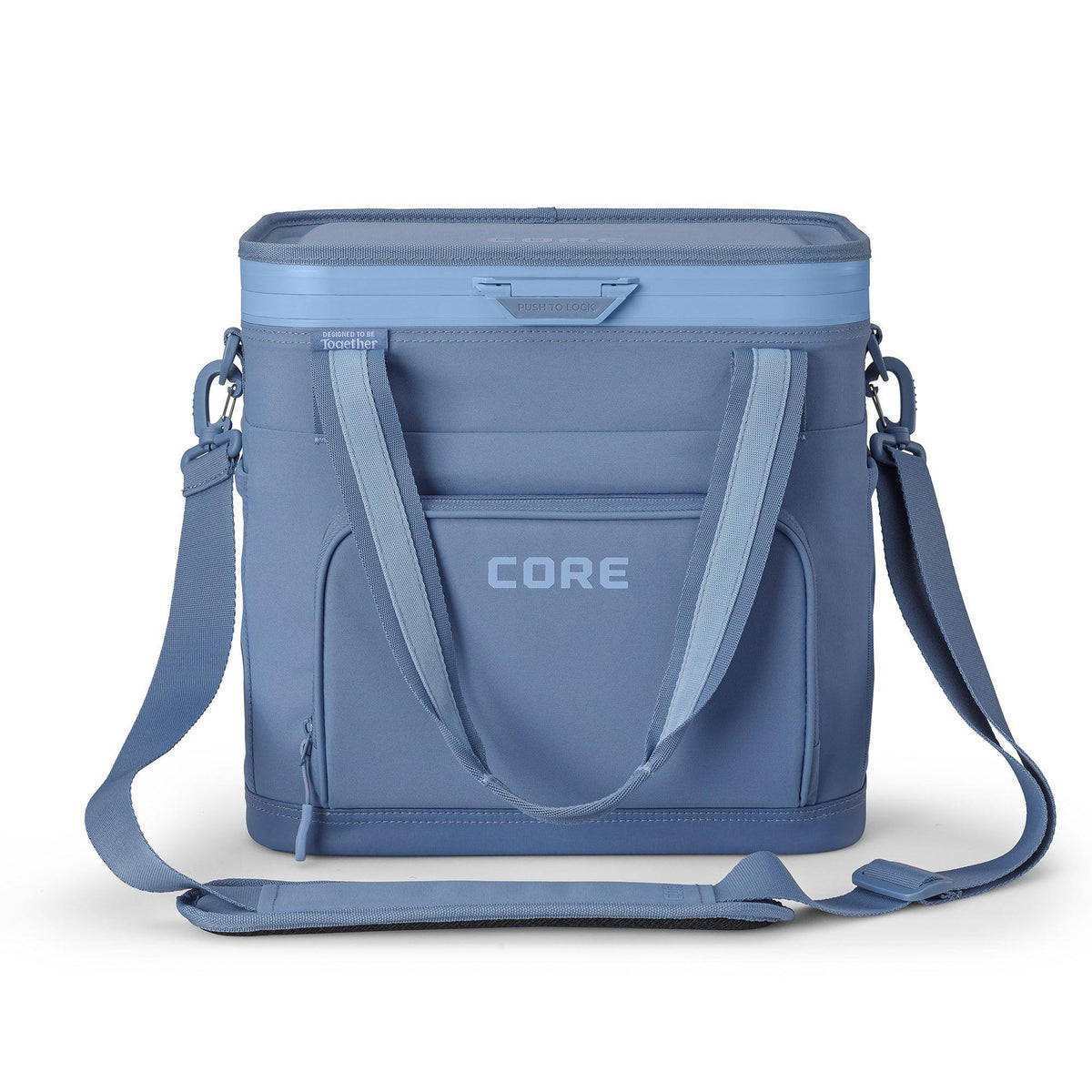 Core Equipment 24 Can FlipBack No-Zip Box Cooler Steel Blue