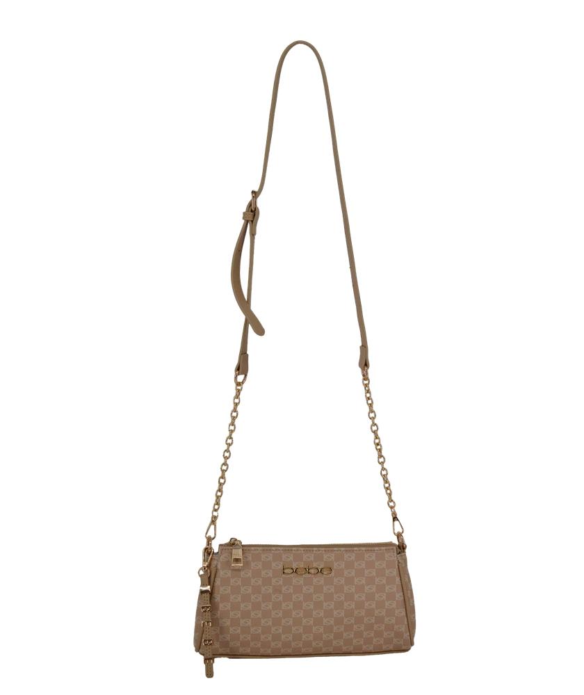 Bebe Adela Monogram Baguette Crossbody