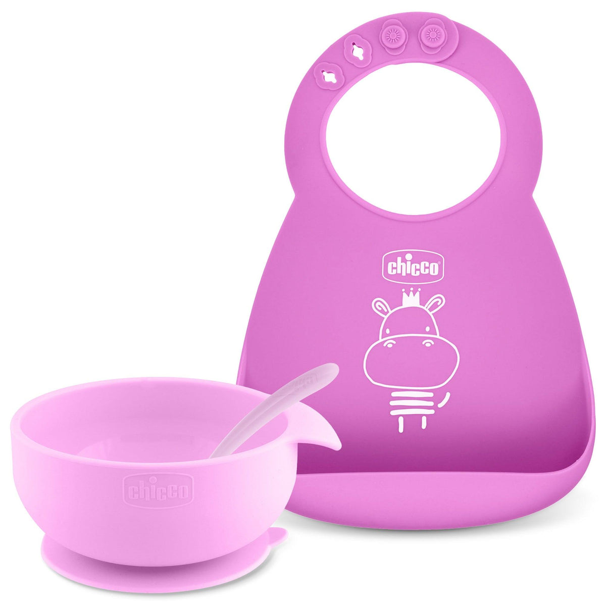 Chicco Easy Start Silicone Feeding Gift Set Pink