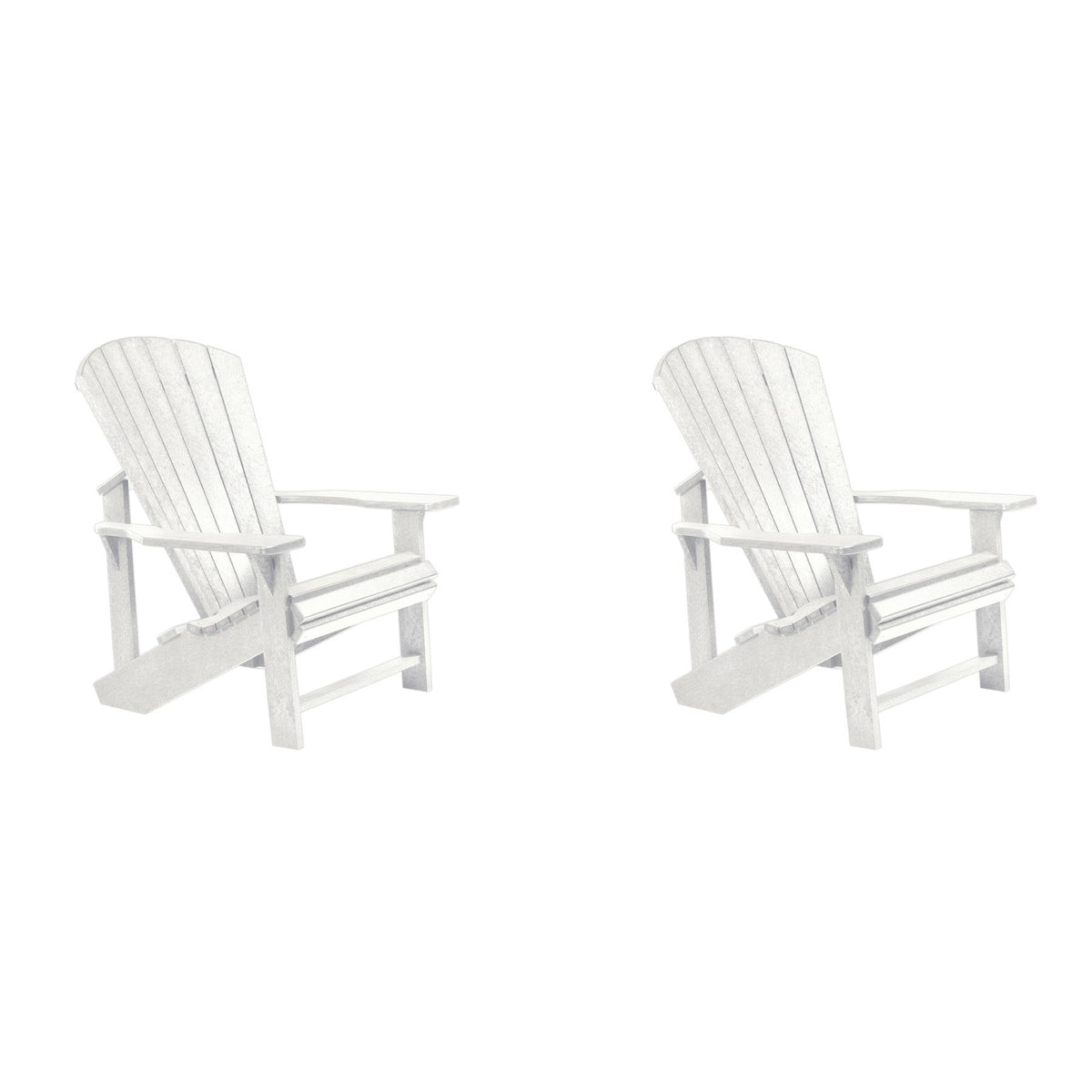 CR Plastics Upright Adirondack Chairs Package - Beige