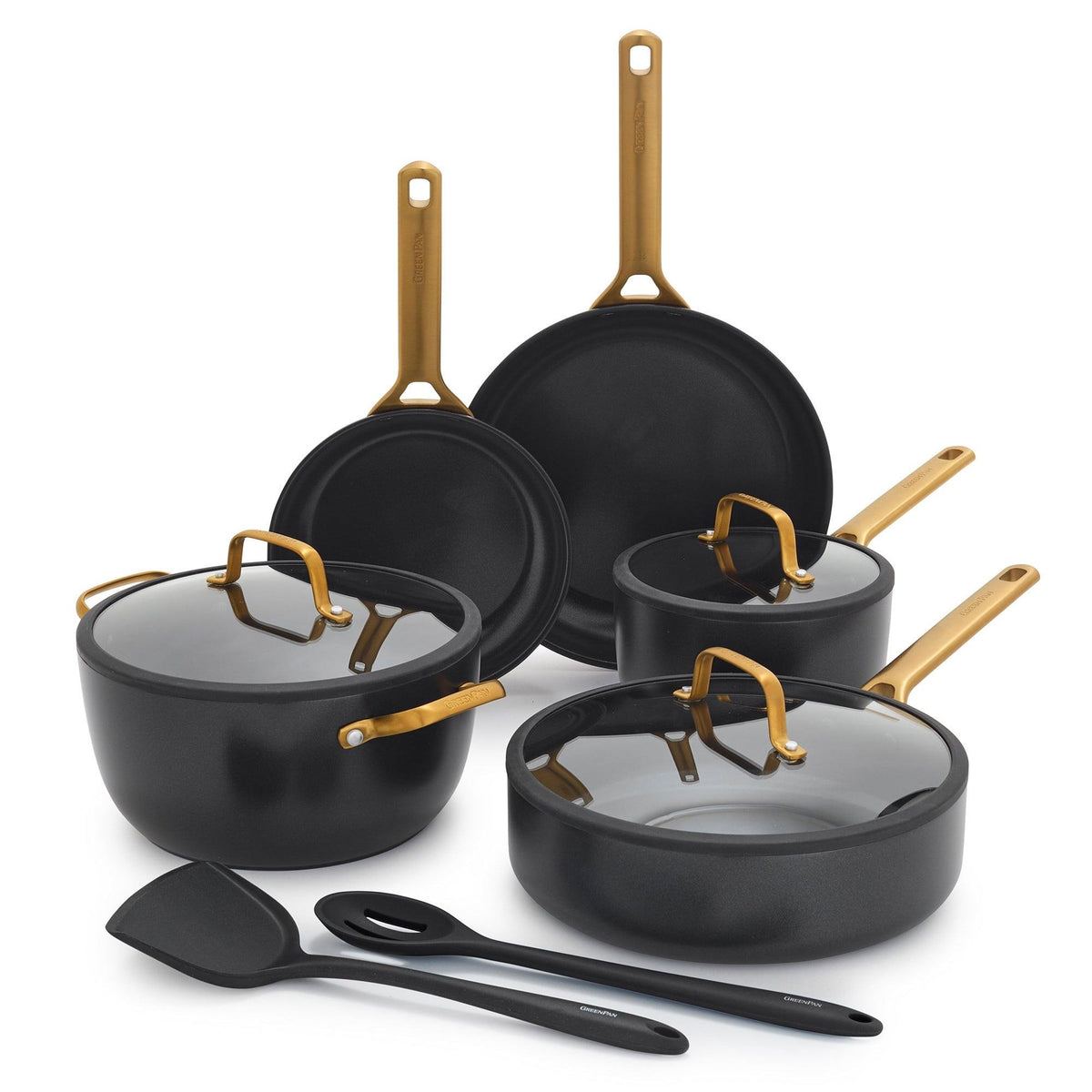 GreenPan Reserve Pro Ceramic Nonstick 10pc Cookware Set Black