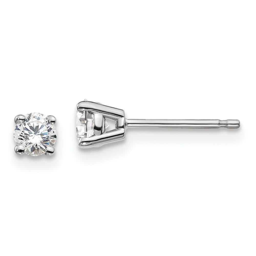 Distinctive 14K White Gold Lab Grown Diamond 1/3ctw 4 Prong Earrings