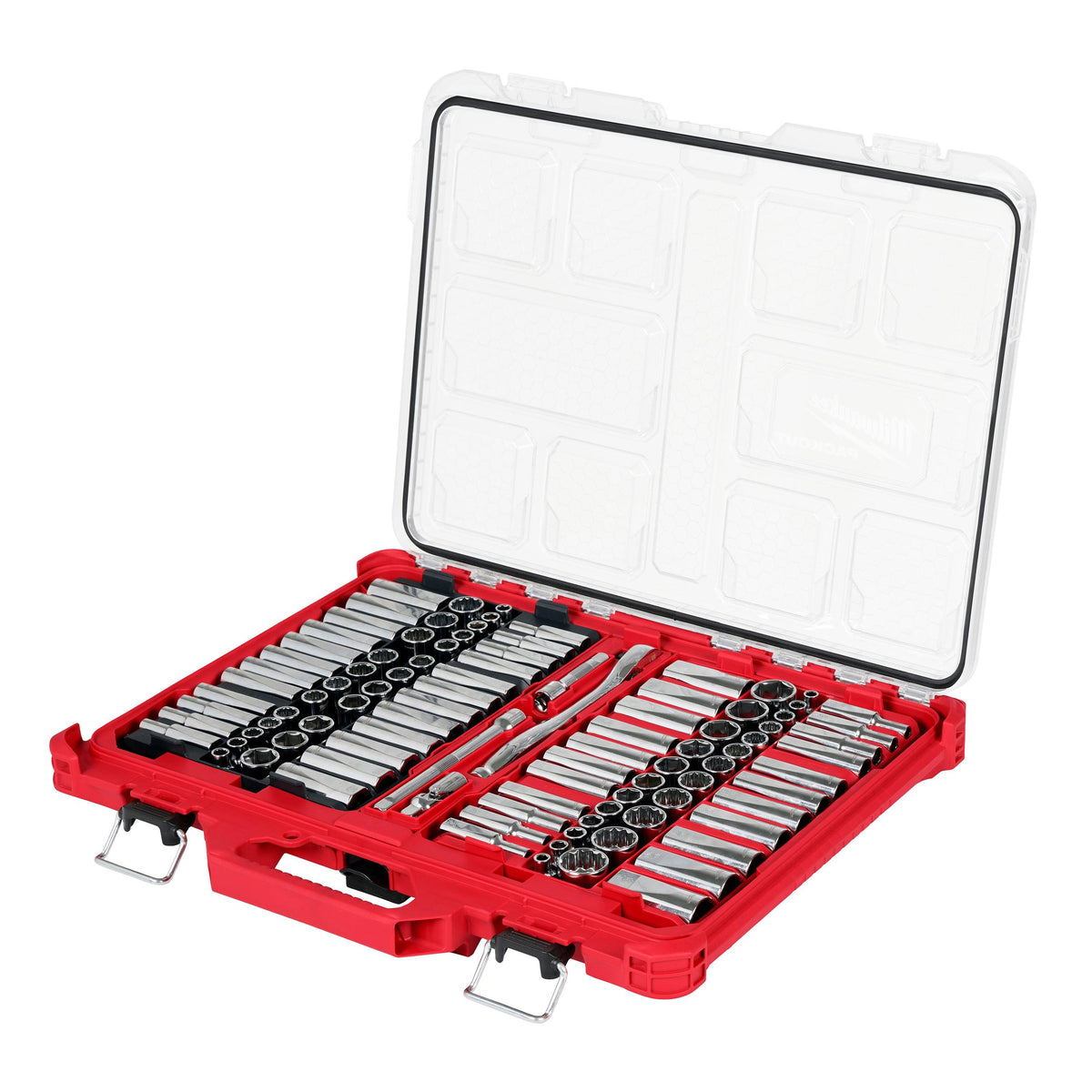 Milwaukee 98pc 3/8" Drive 6pt & 12pt Metric & SAE Ratchet & Socket Set w/ PACKOUT