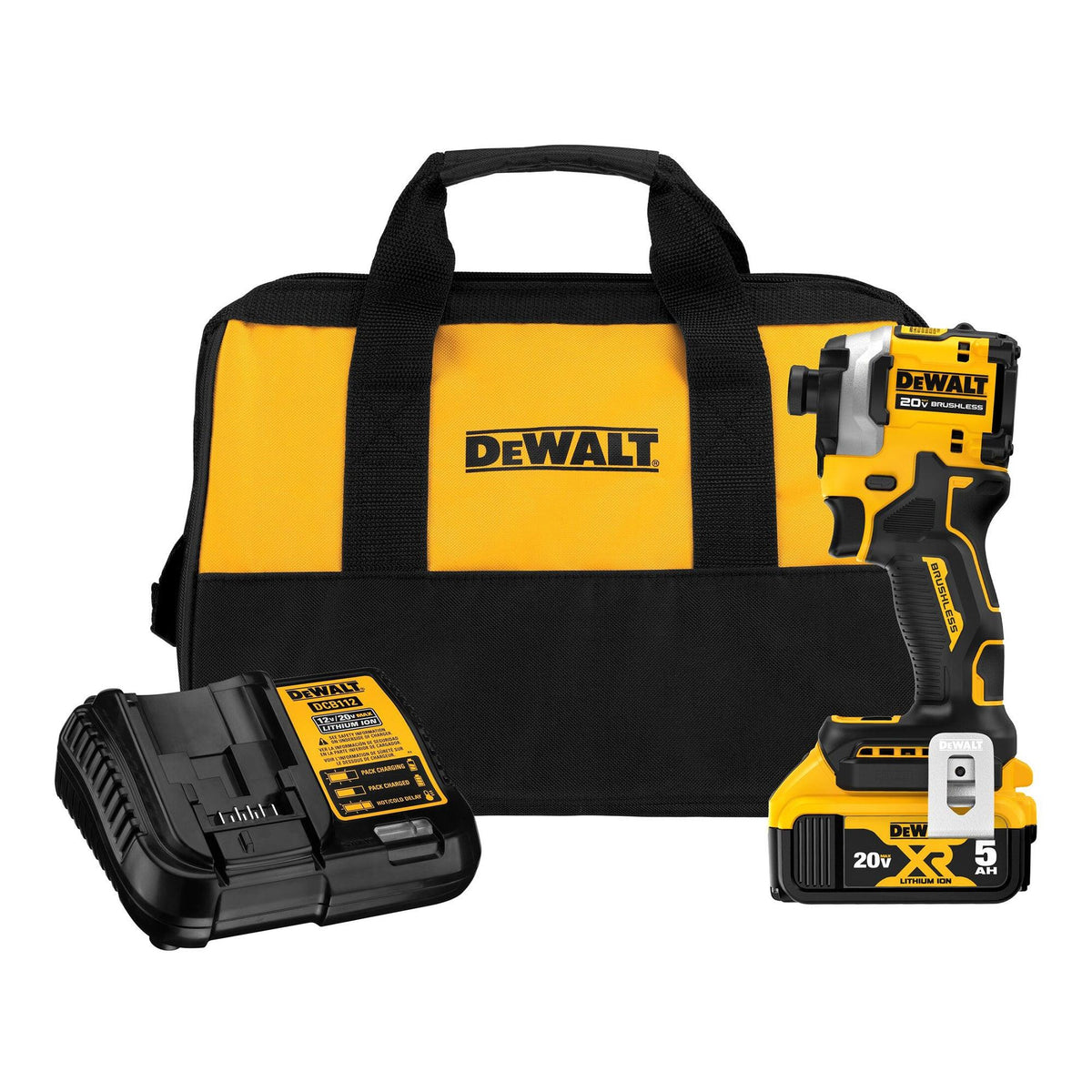DeWalt 20V MAX ATOMIC Brushless Cordless 3 Speed 1/4" Impact Driver Kit