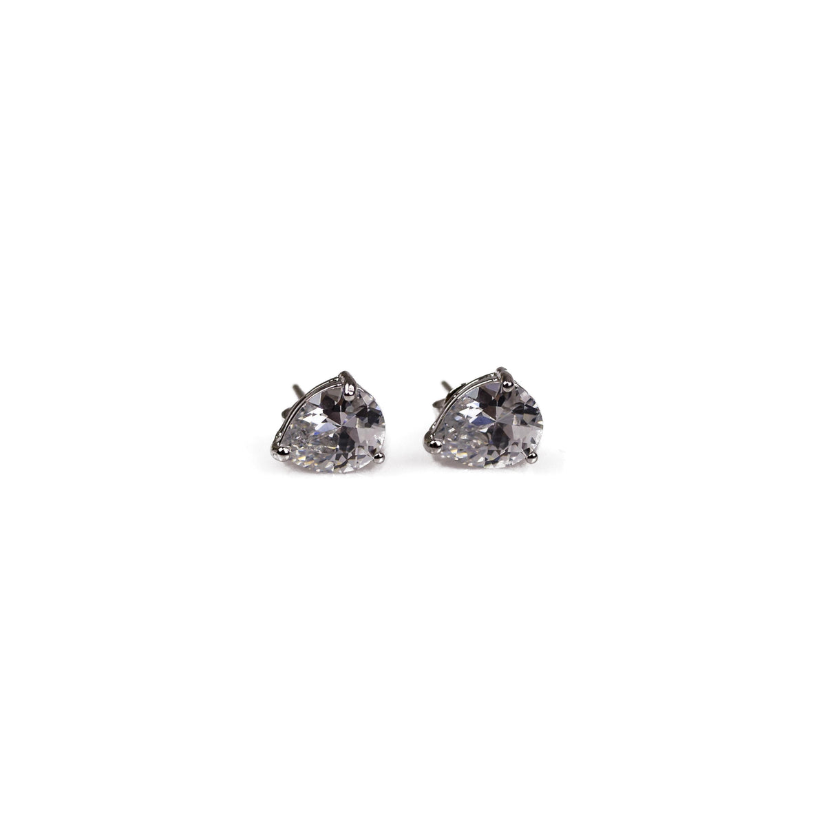 Completely Bella Water Drop CZ Solitaire Earrings