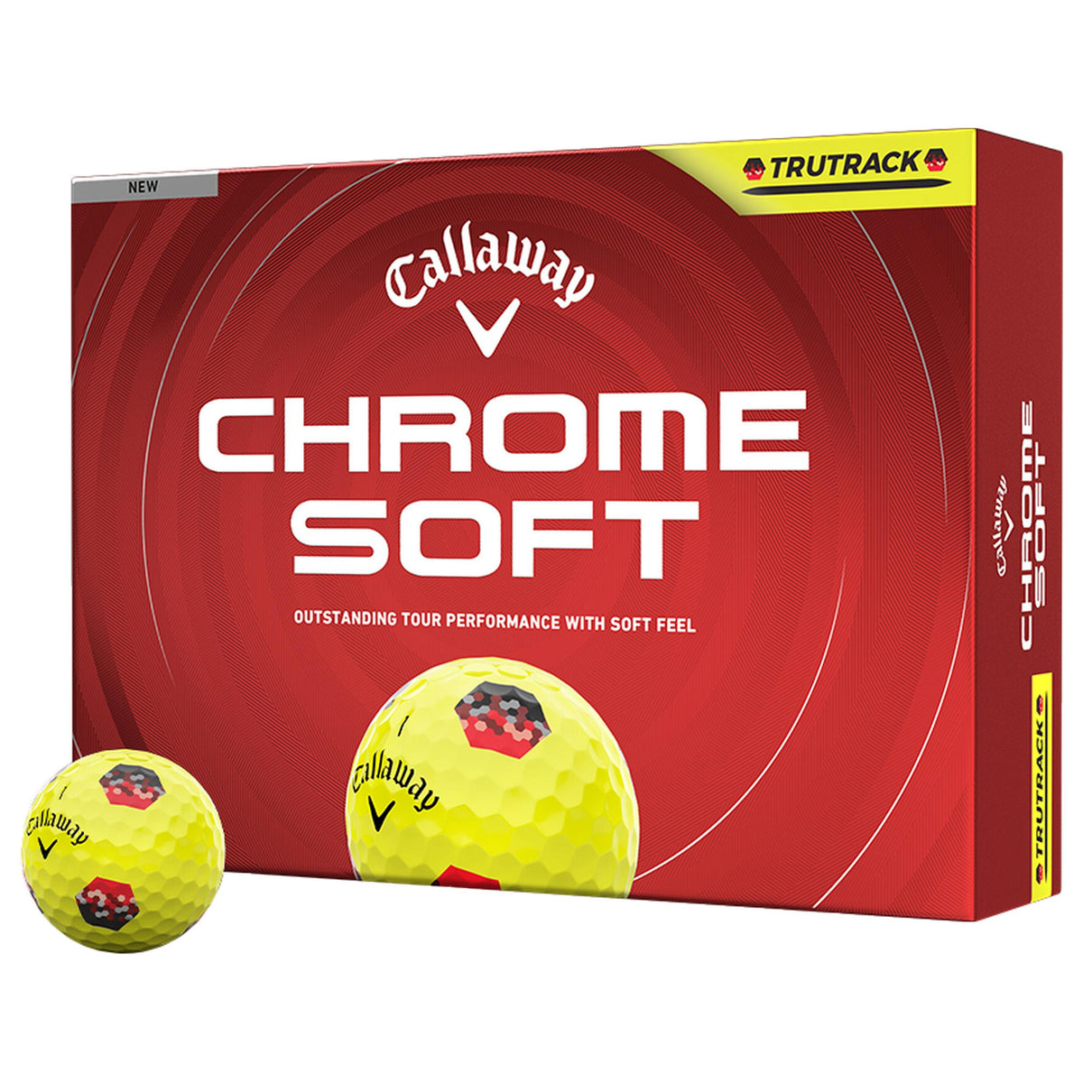 Callaway Chrome Soft TruTrack 26 Yellow Golf Balls - 1 Dozen