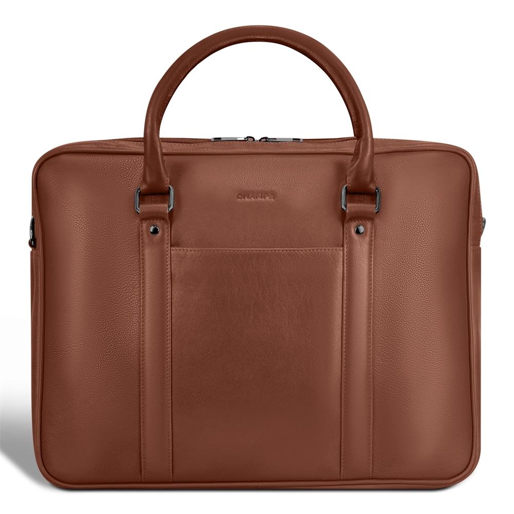Champs Luggage Onyx Leather Briefcase Size 16.3"x11.6"