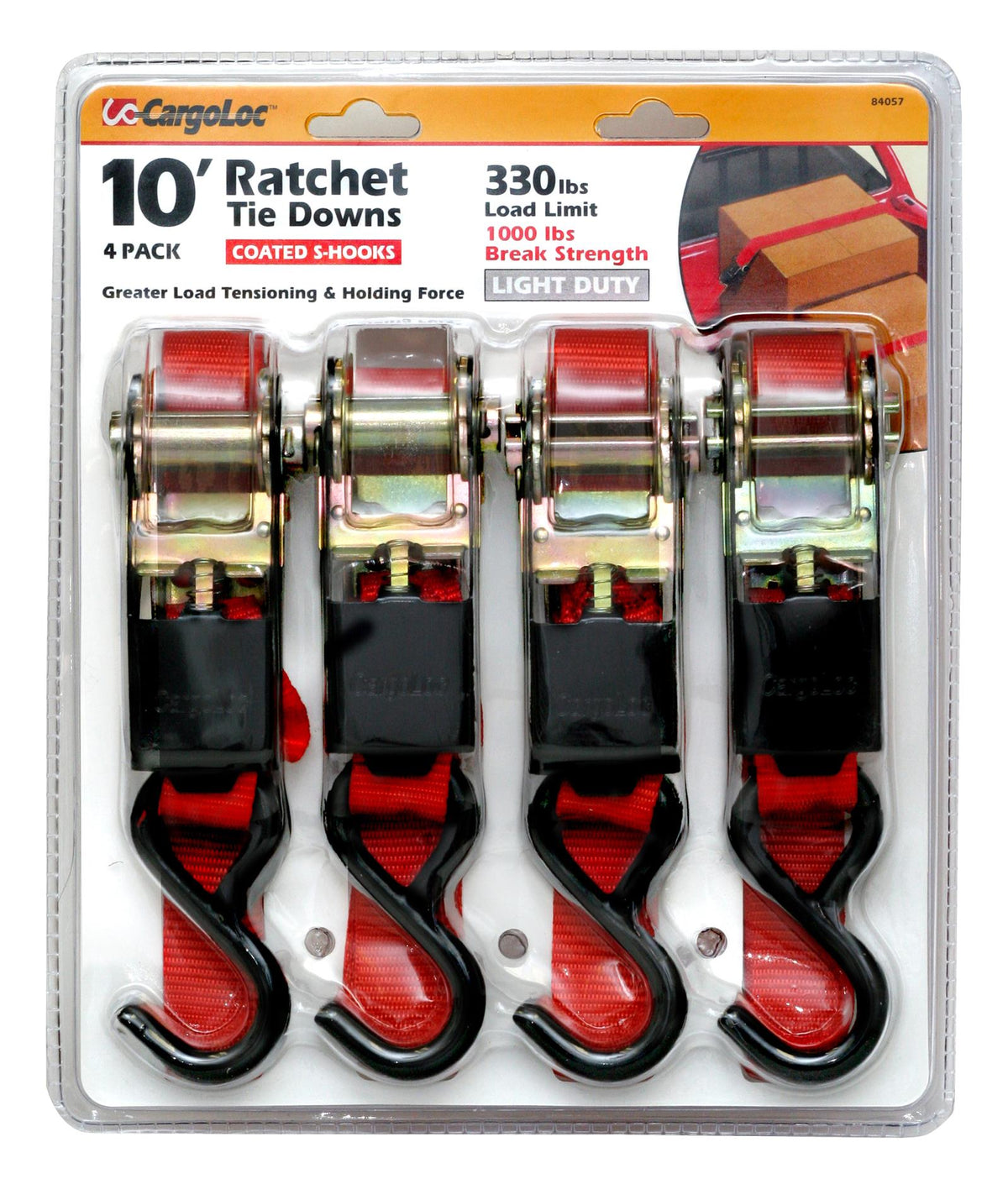 Allied CargoLoc 4-Piece Ratchet Tie Downs
