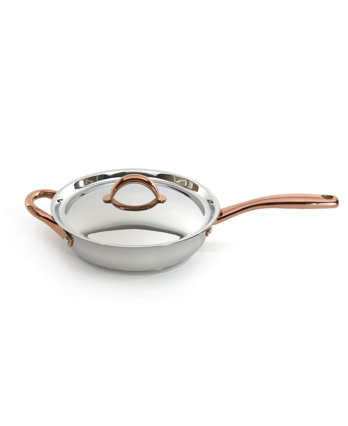 BergHOFF Ouro Gold 18/10 Stainless Steel 9.5" Deep Skillet with SS Lid, 3.1qt.