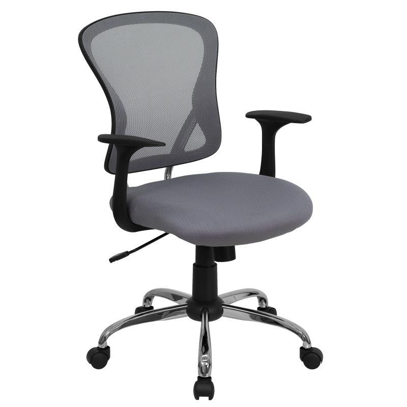 OSC Designs Alfred Mid Back Swivel Office Chair: Gray