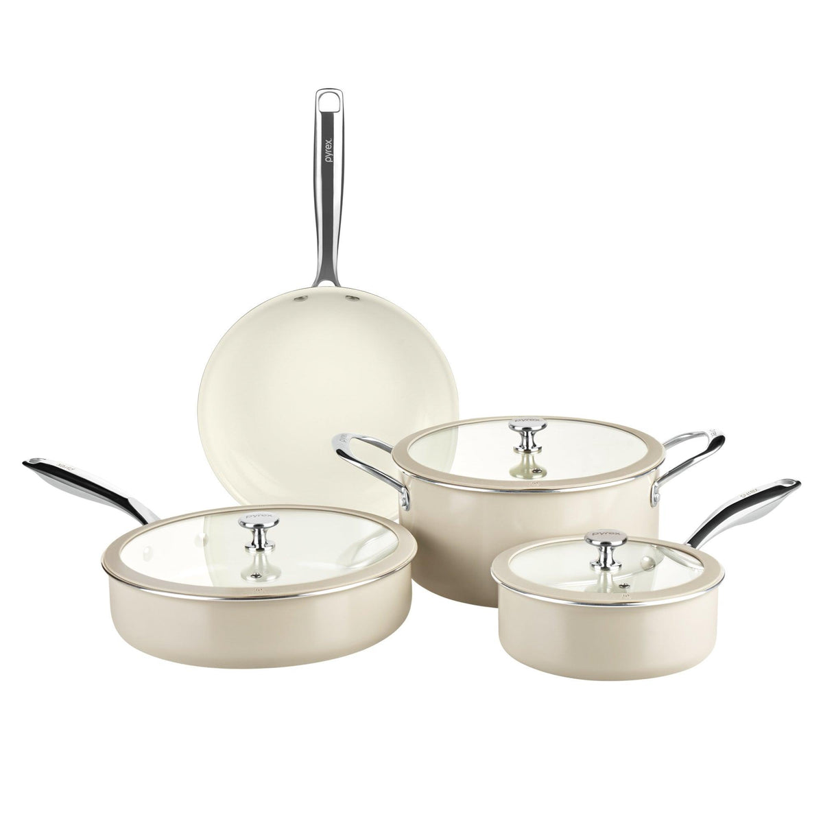 Pyrex 7pc Cook It Ceramic Cookware Set