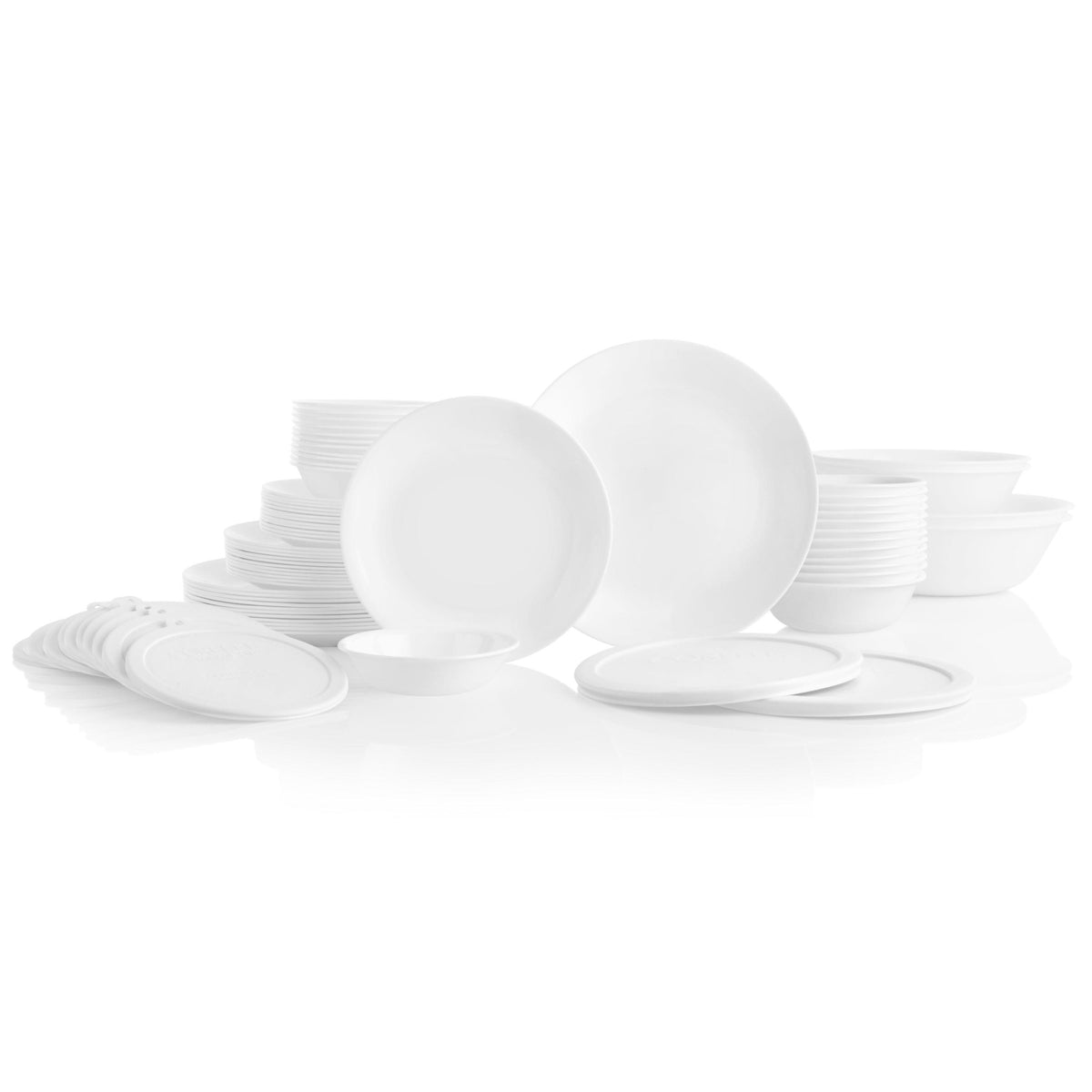 Corelle 78pc Classic Winter Frost White Dinnerware Set - Service for 12