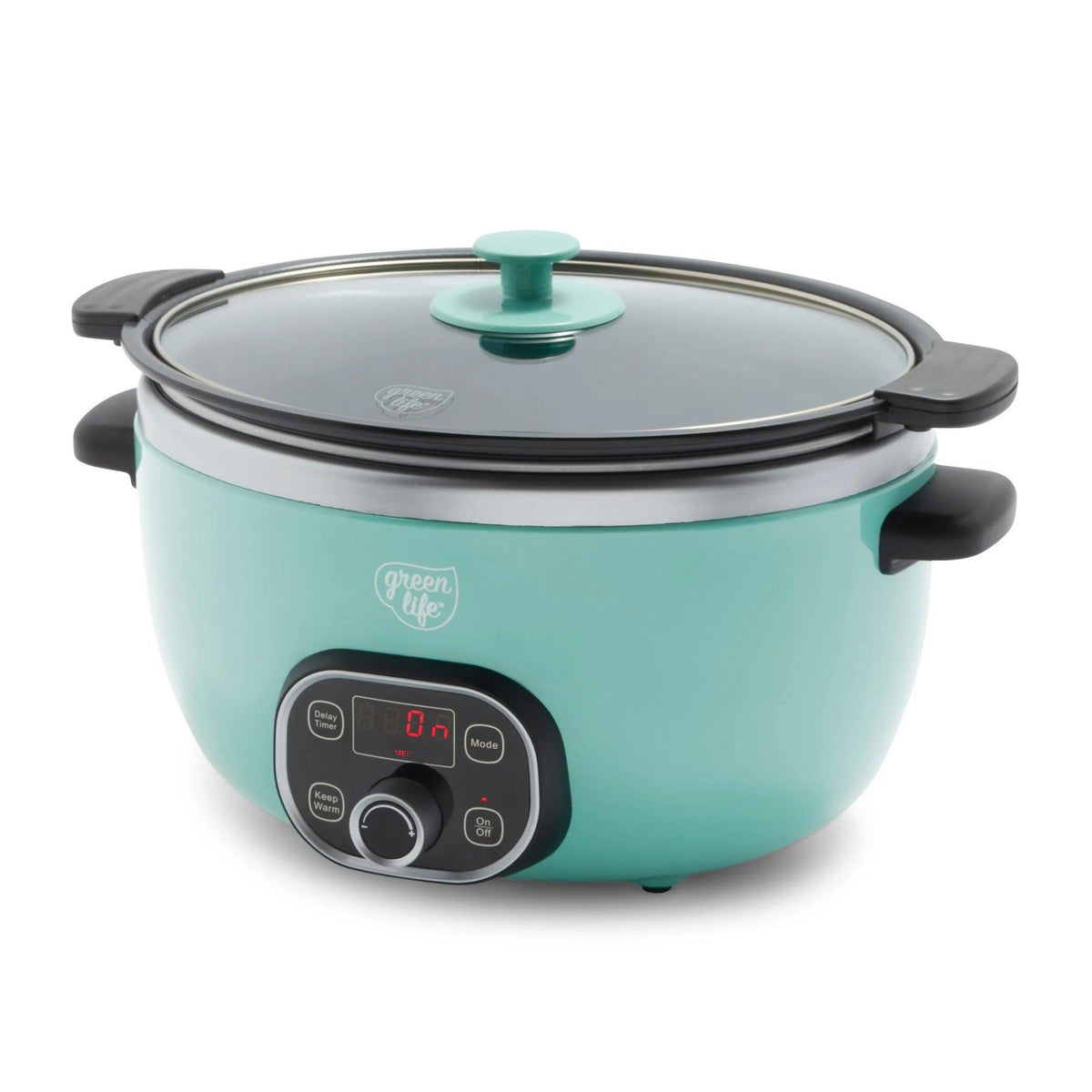 GreenLife Healthy 8qt Slow Cooker Turquoise