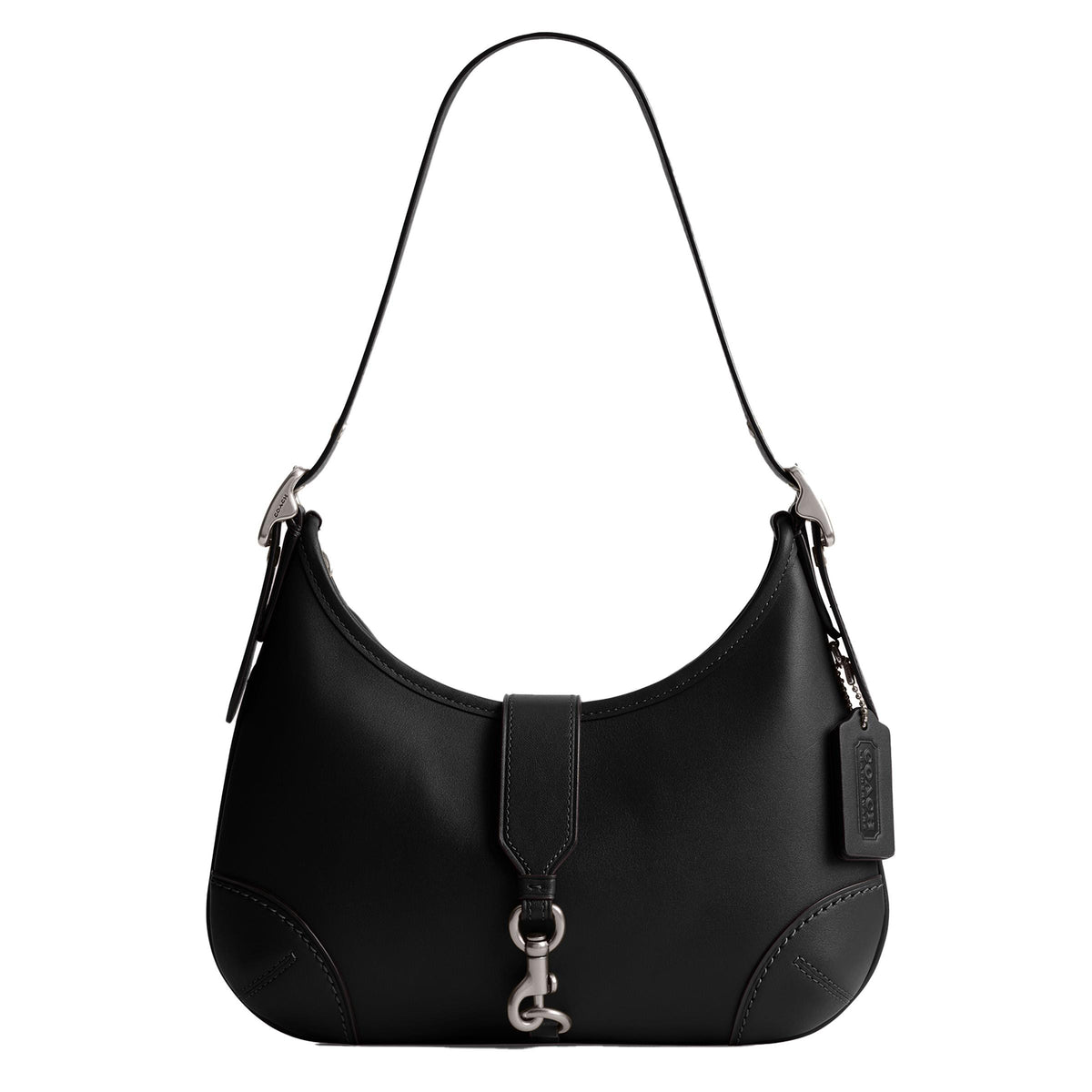 The Coach Originals Glovetanned Leather Hamptons Hobo - Black/Silver