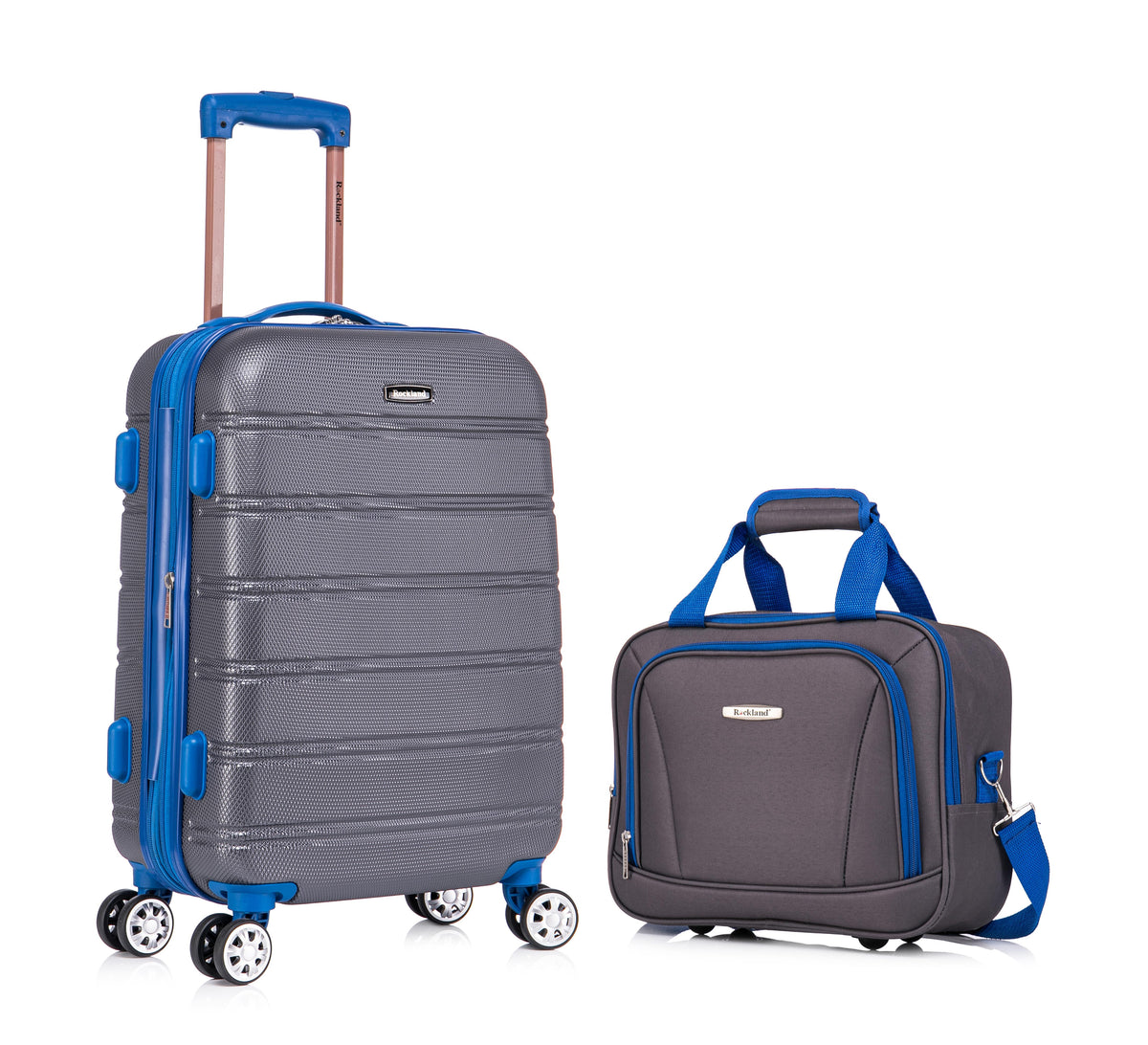 Rockland Luggage Melbourne 20" Expandable Upright Spinner - Grey