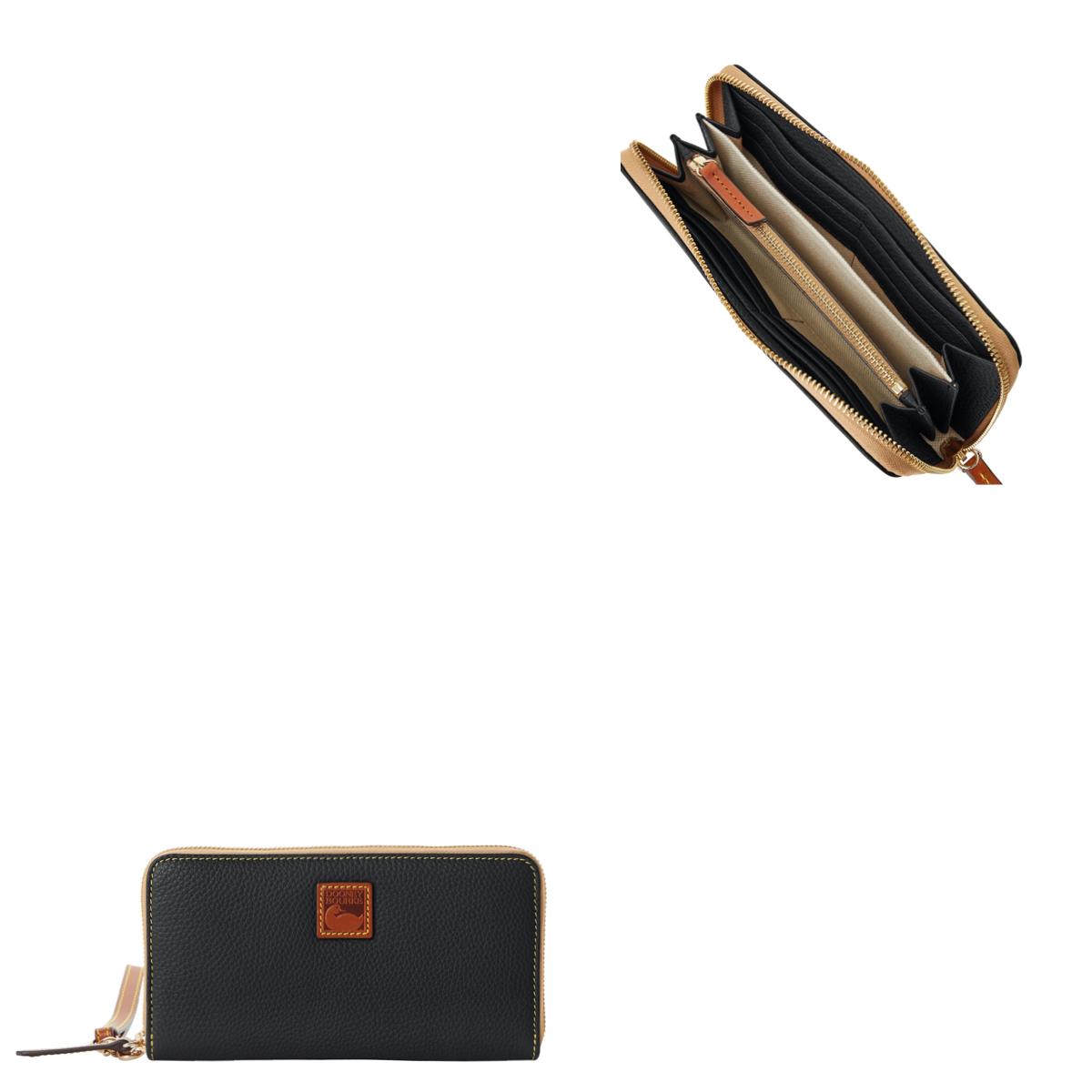 Dooney & Bourke Pebble Grain Large Zip Around Wristlet