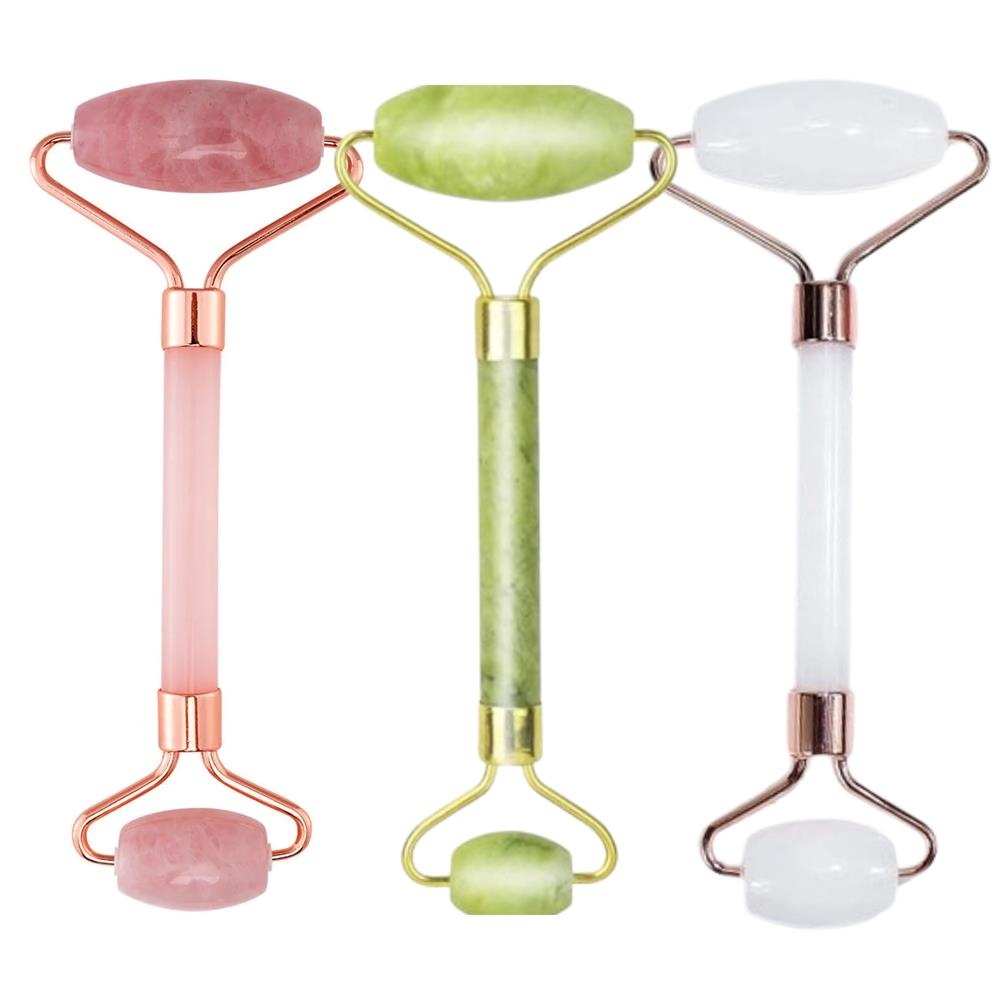 Lovery Rose Quartz, Jade & Opal Beauty Roller Size 3 pieces