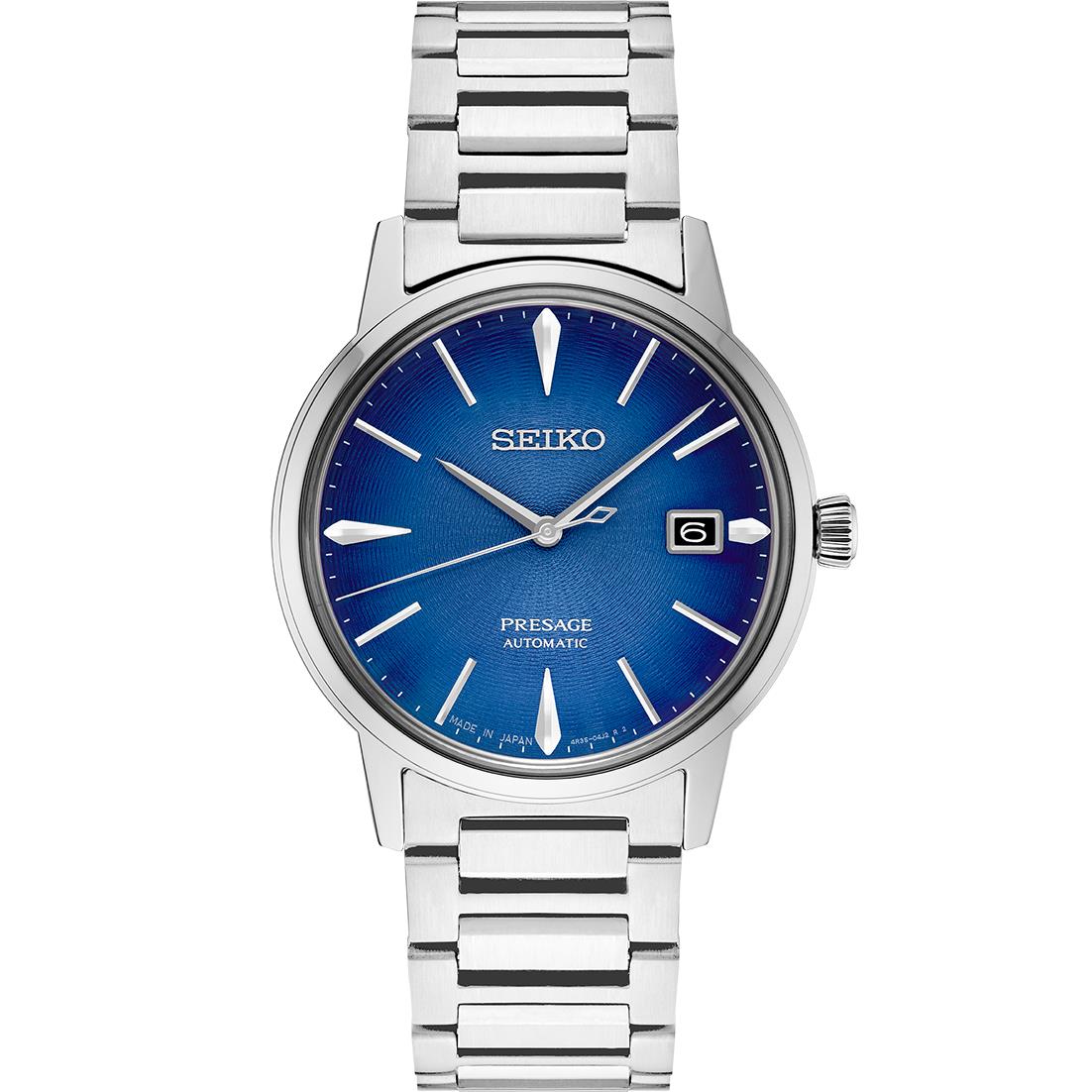 Seiko Presage Cocktail Time SS Automatic Bright Blue Dial, SS Bracelet