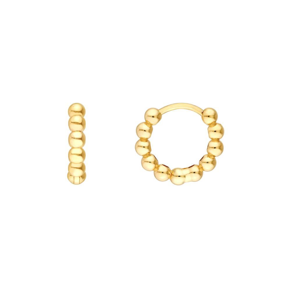 HAWLEY ST Small Beaded Huggie Earrings