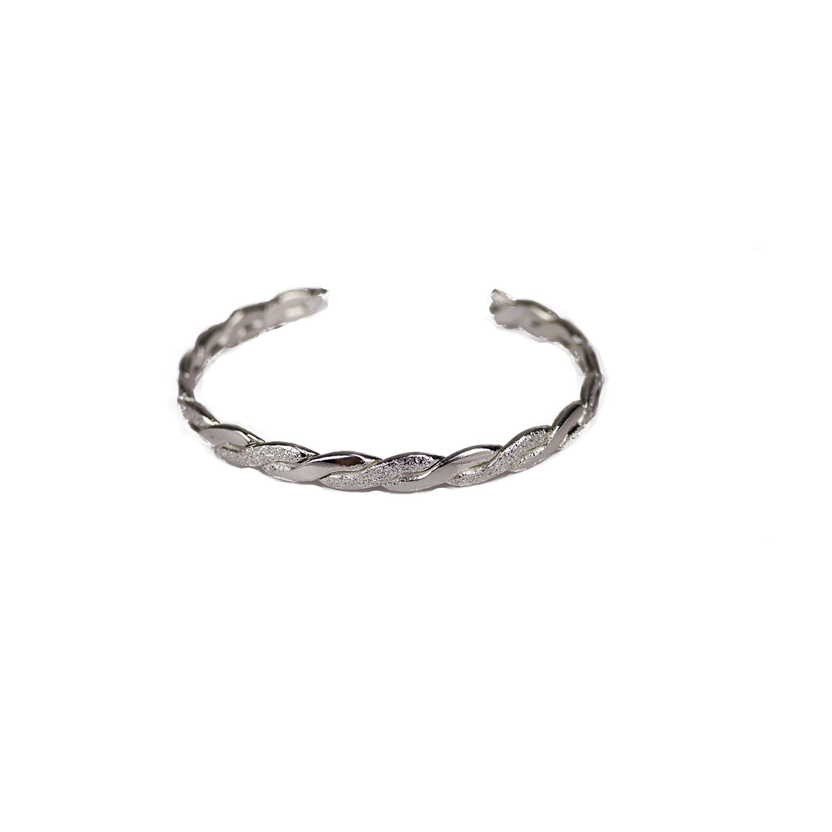 Completely Bella Silver Twisting Texture Cuff Bracelet