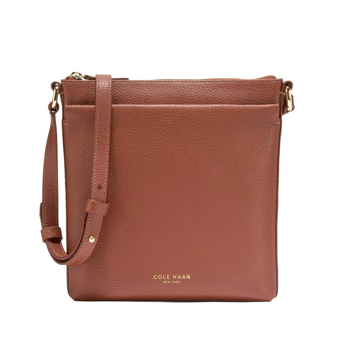 Cole Haan Emily Leather Crossbody - Dark Cuoio