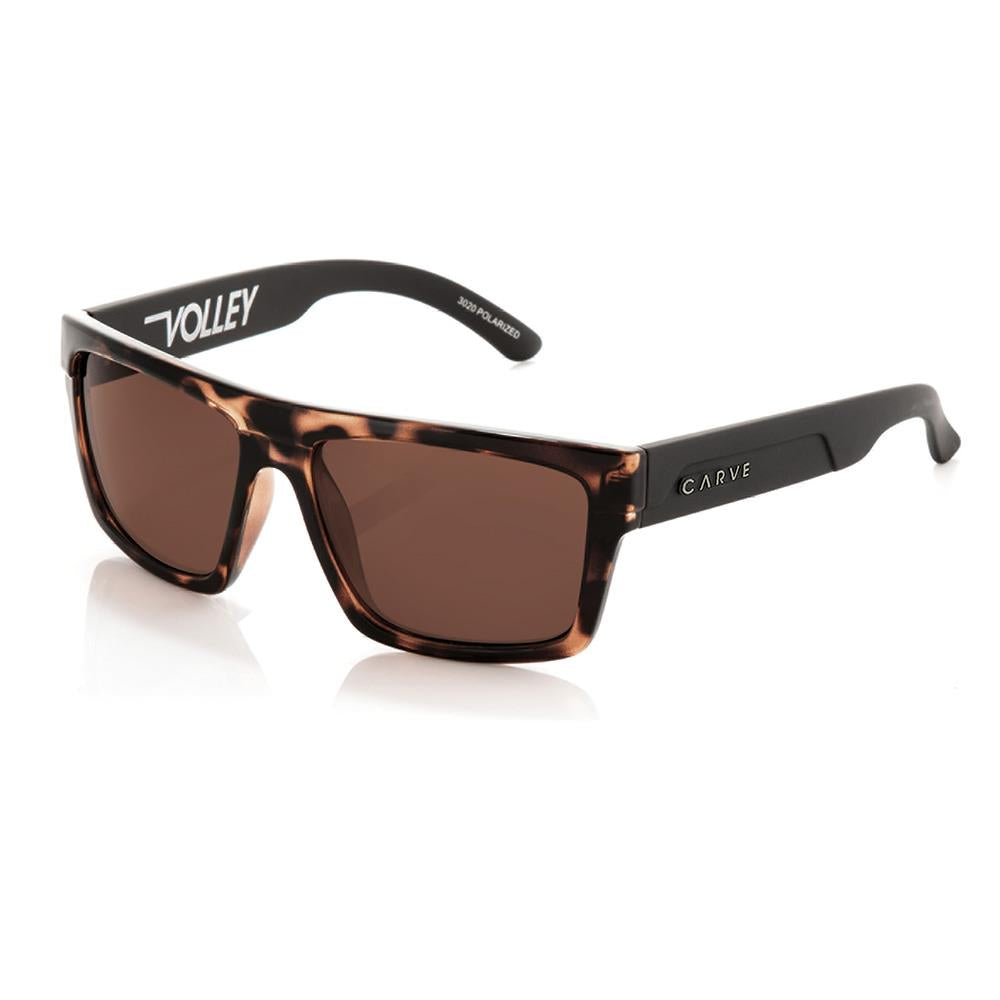 Carve Mens Volley Sunglasses Tort/Matte Black-Bronze Polarized