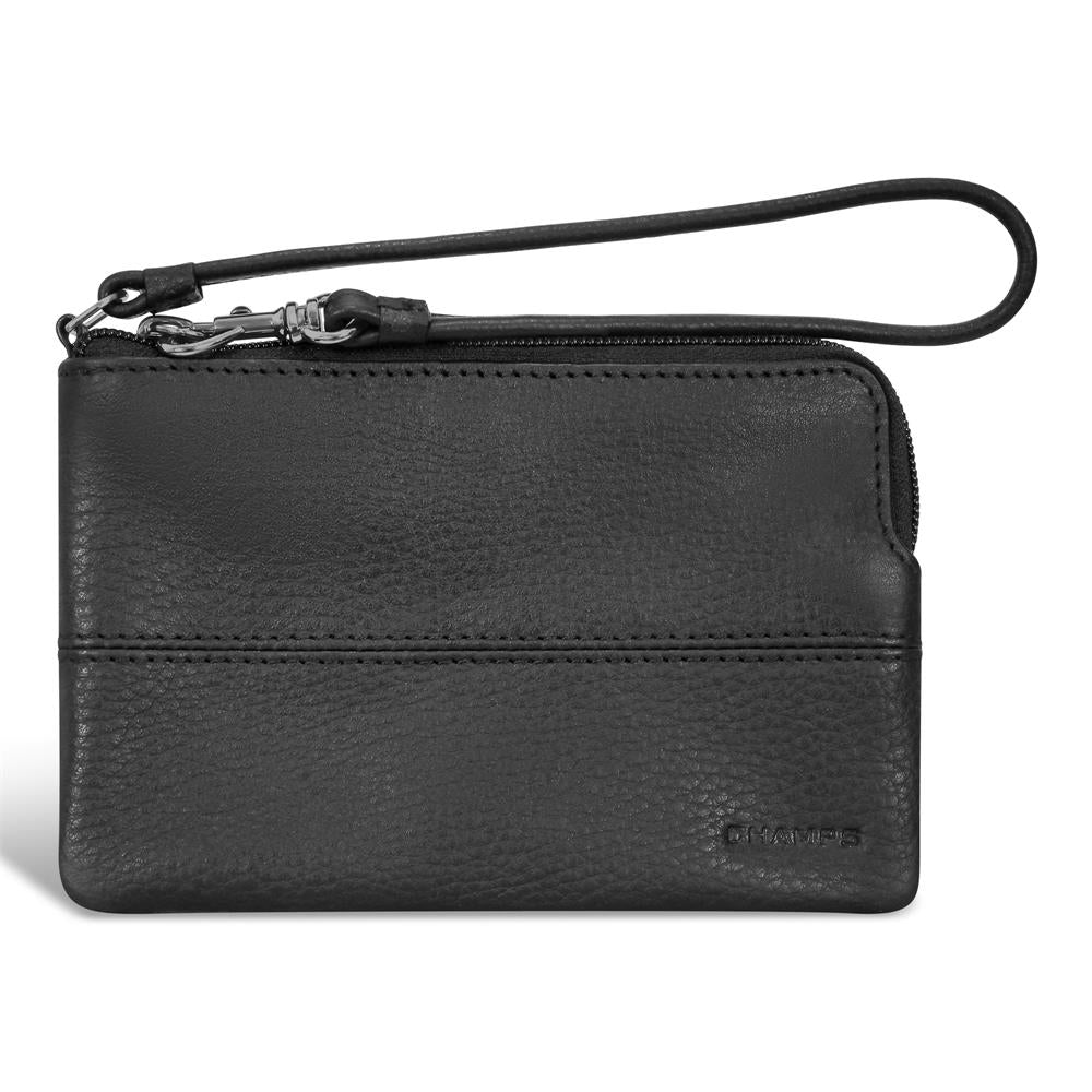 Champs Luggage Onyx Leather Wristlet