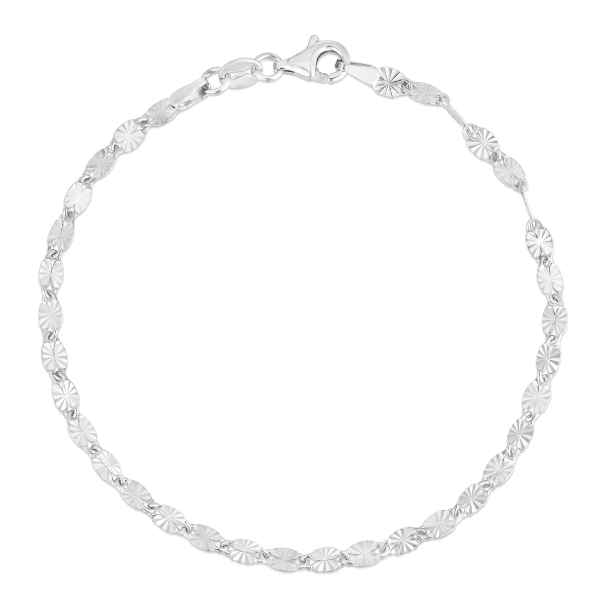 Jilco Inc Oval Link Diamond Cut Bracelet