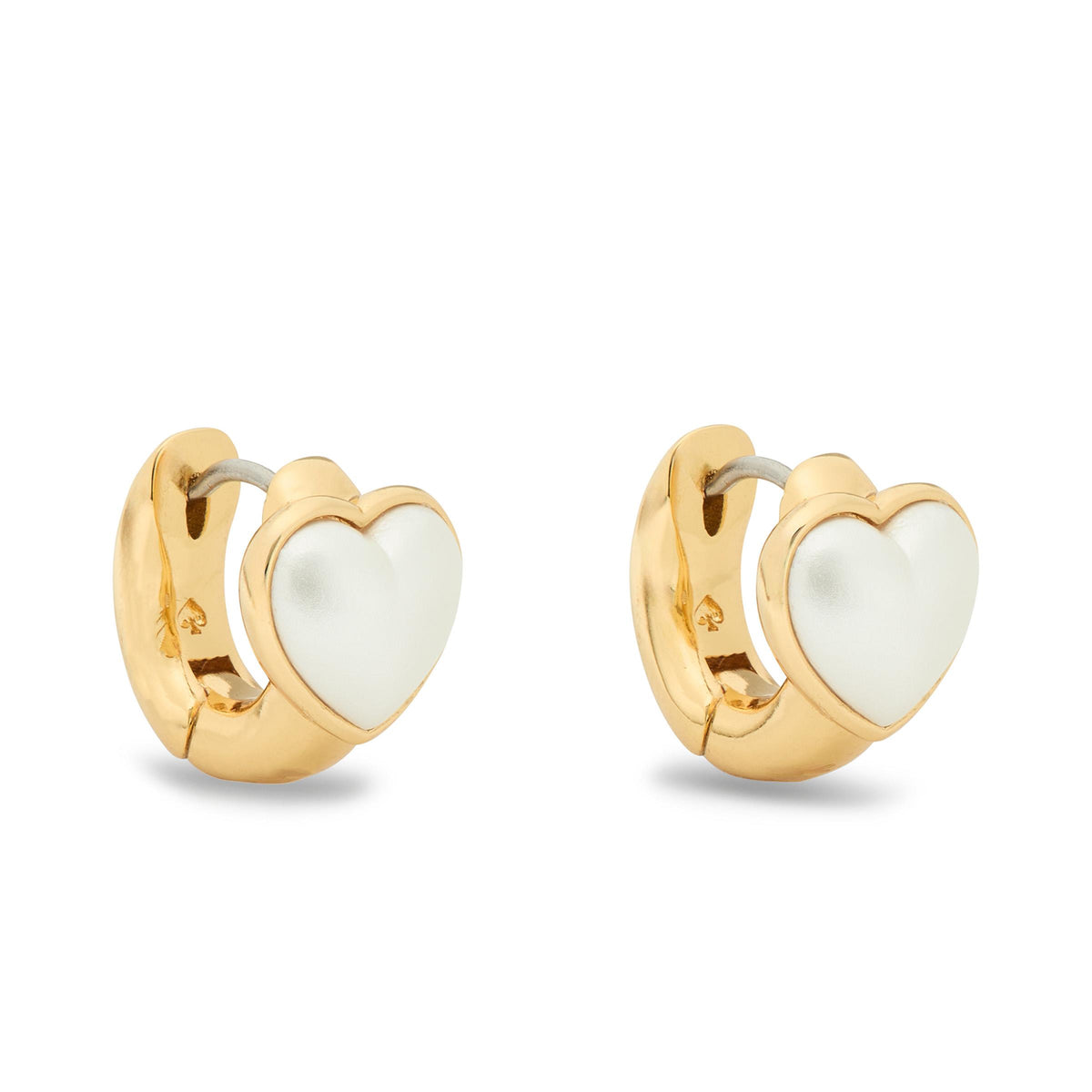 kate spade new york Keep Sparkling Heart Huggies - Cream/Gold
