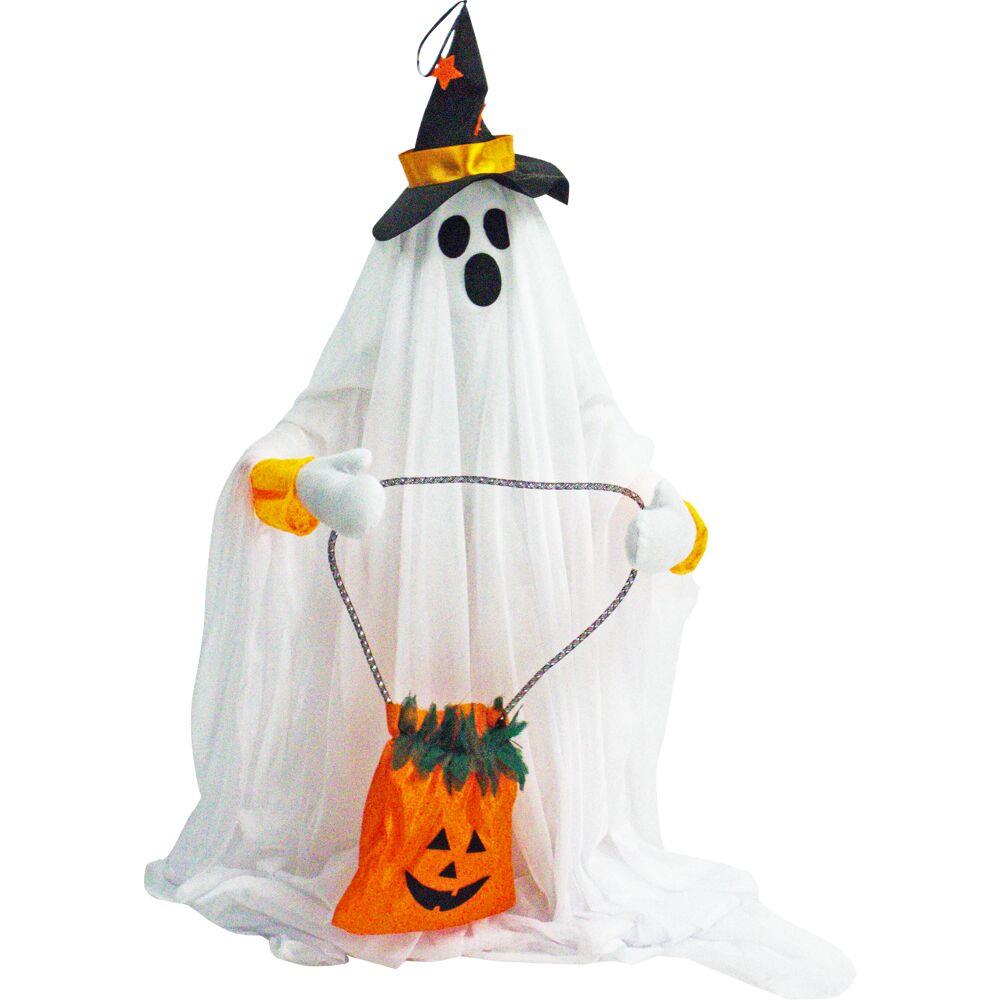 Haunted Hill 27-in. Animatronic Ghost with Lights and Music, Indoor or Covered Outdoor Halloween Decoration