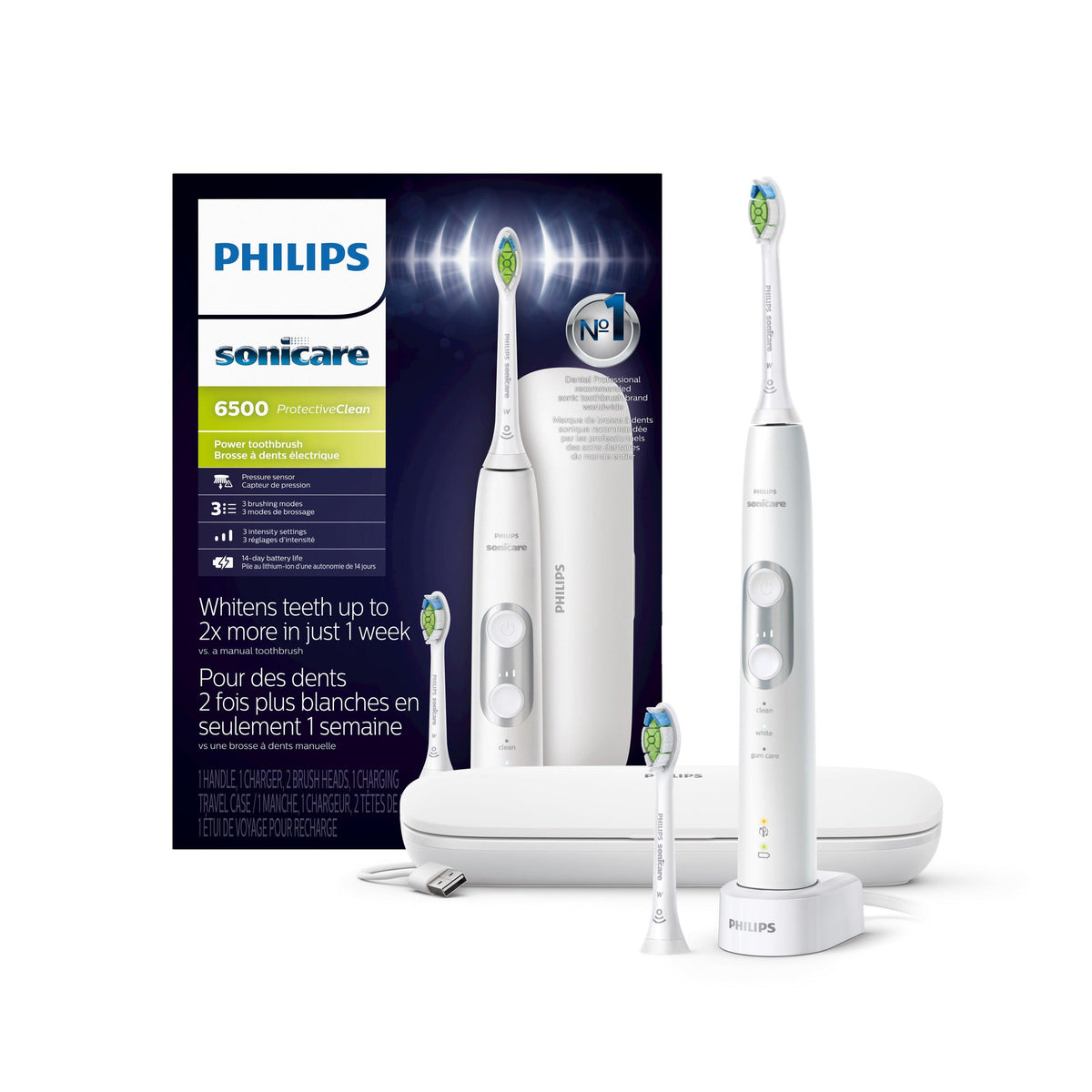 Philips Sonicare Protective Clean 6500 Electric Toothbrush White