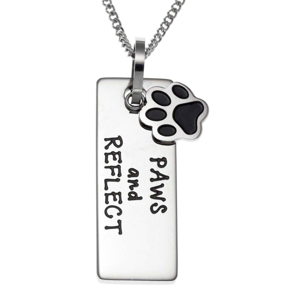 Joyful Sentiments Paws and Reflect Pendant Necklace