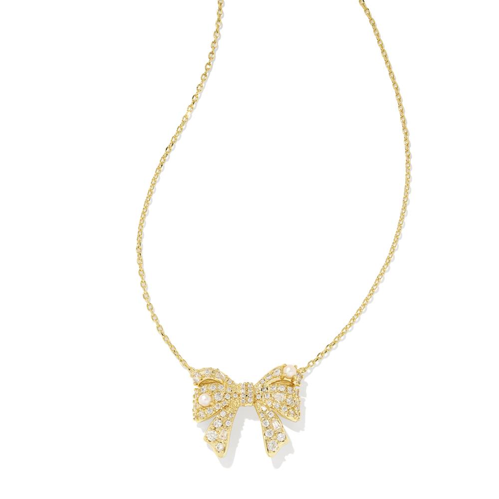 Kendra Scott Krista Bow Short Pendant Necklace