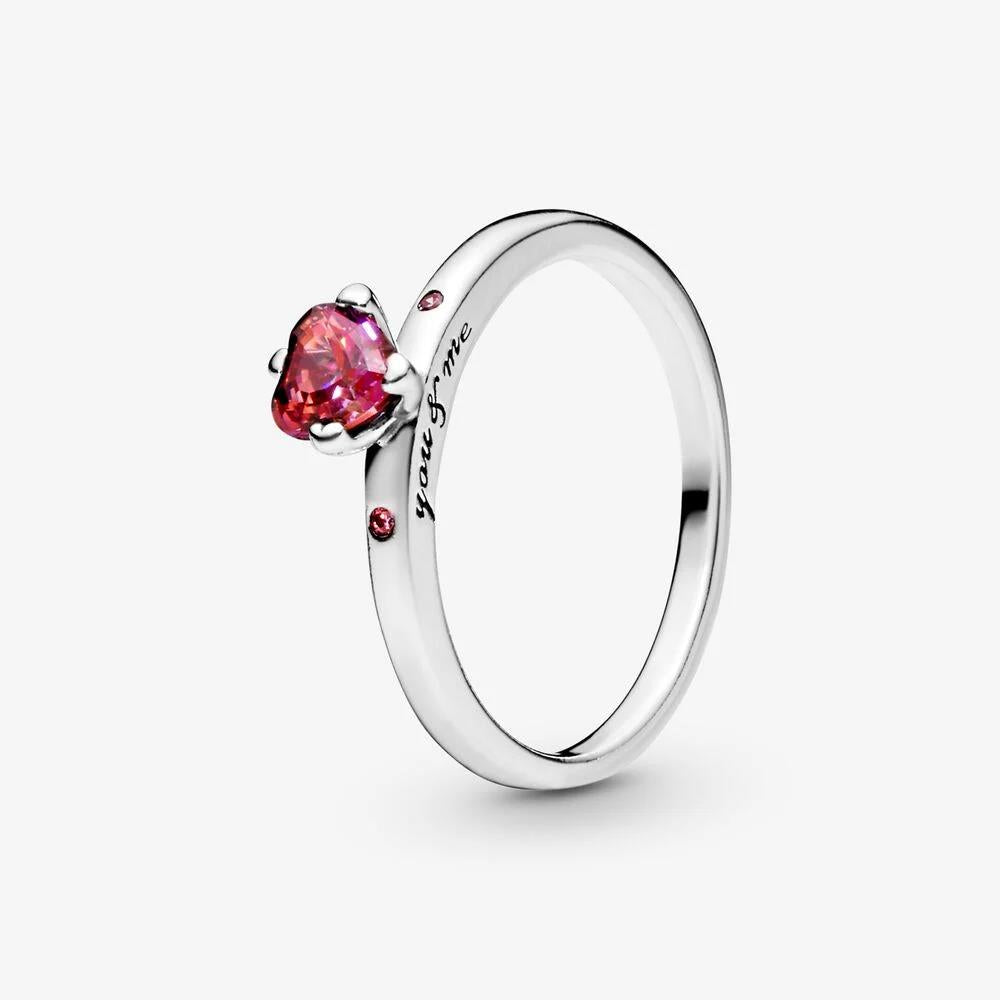 Pandora Sparkling Red Heart Ring Size 7