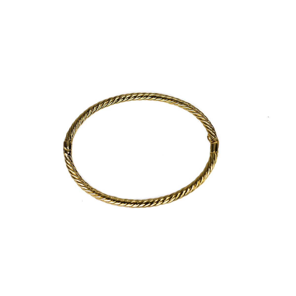 Completely Bella Petite Gold Tone Twist Bangle Bracelet