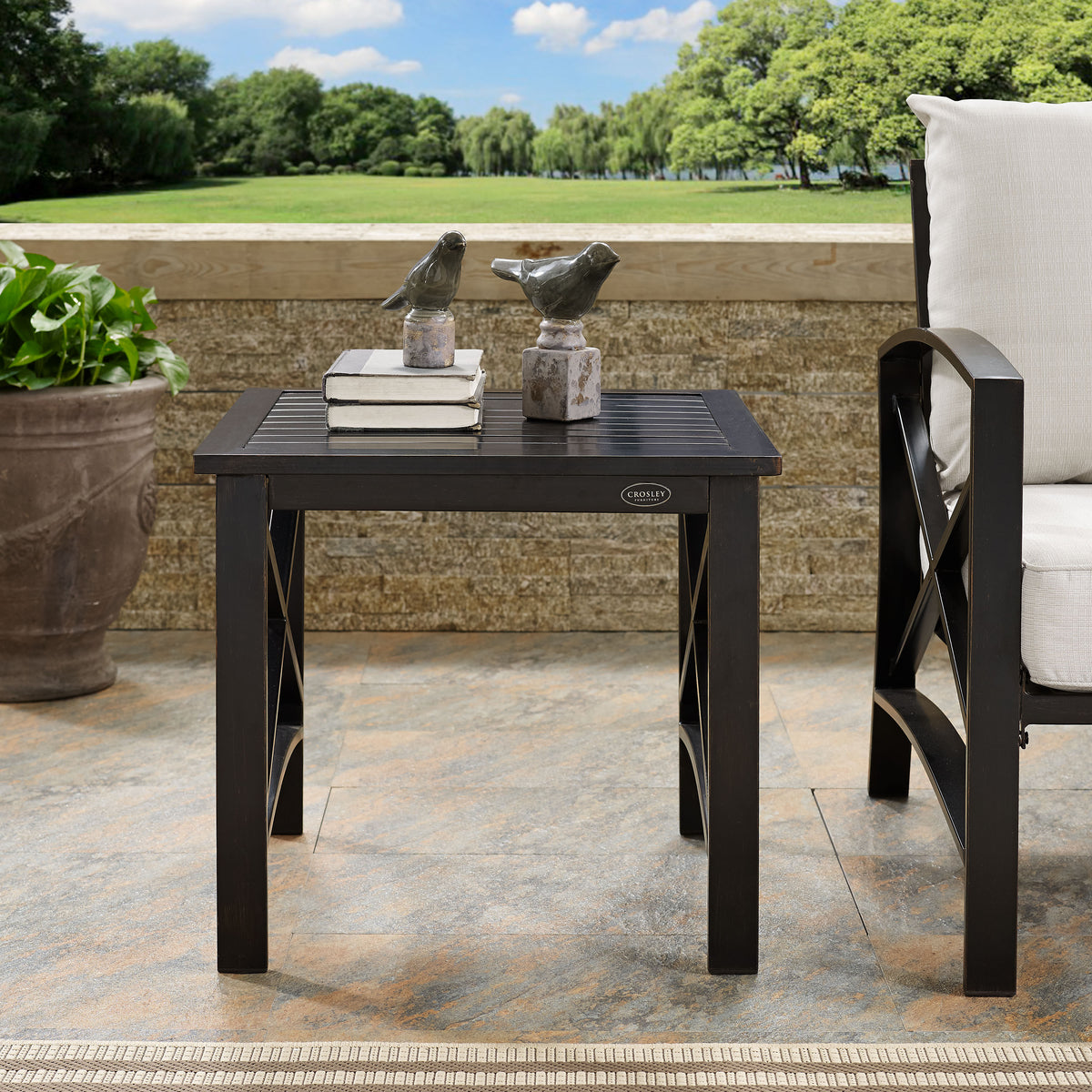 Crosley Outdoor Kaplan Outdoor Side Table