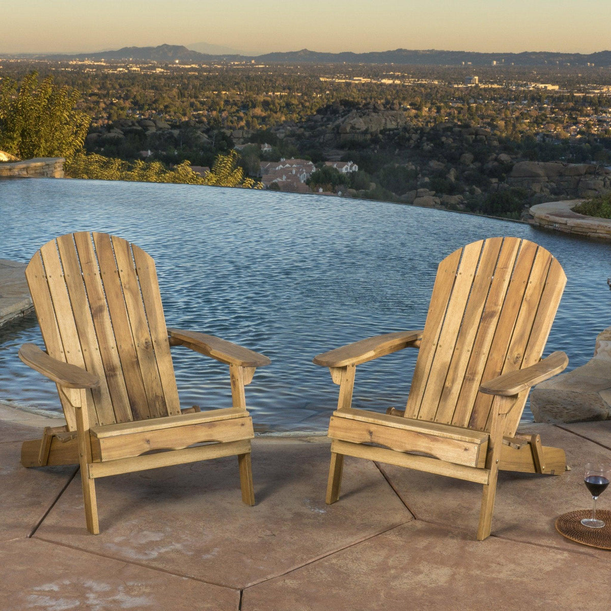 Stark Home Hayle Reclining Adirondack Chair With Footrest (2)