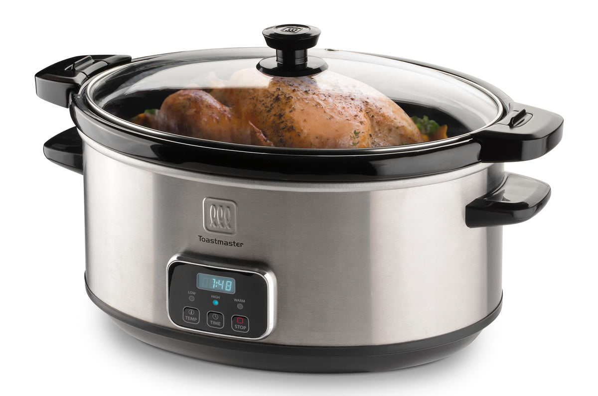 Toastmaster 7qt Travel Programmable Slow Cooker w/ Locking Lid