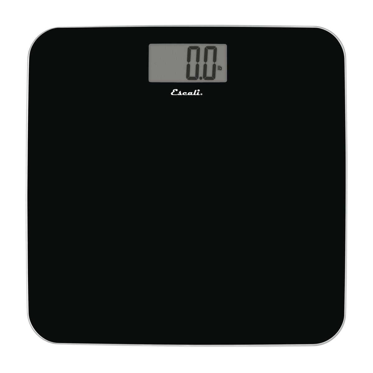 KitchenSupply Escali - Slim Glass Bathroom Scale, Black