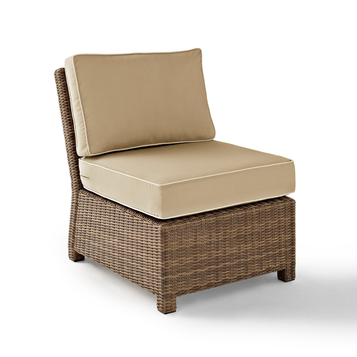 Crosley Outdoor Bradenton Wicker Armless Outdoor Sectional Chair