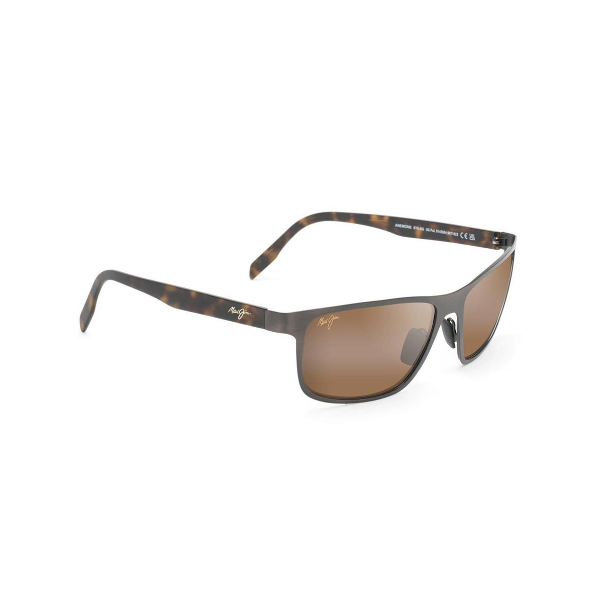 Maui Jim Anemone Polarized Sunglasses Brushed Chocolate Frame HCL Bronze Lens