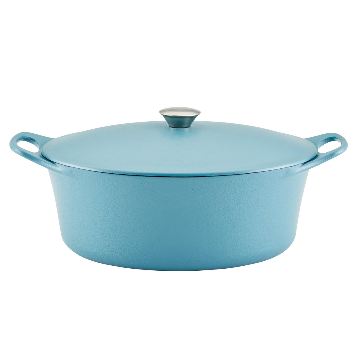 Rachael Ray 6.5qt Premium Rust Resistant Cast Iron Dutch Oven Agave Blue