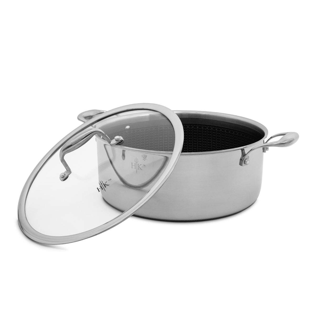 Hell's Kitchen Tri-Clad SS Hybrid 7.5 Quart Pot + Lid