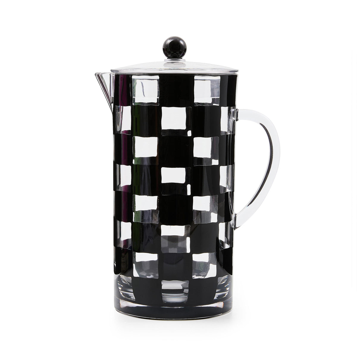 MacKenzie-Childs Green Check Acrylic Pitcher