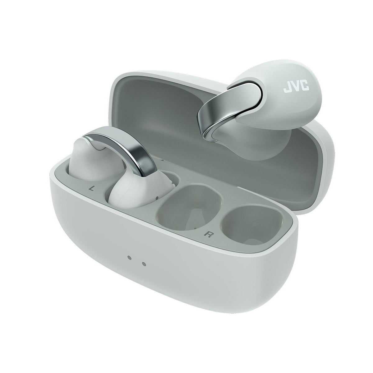 JVC Nearphones Open Earcuff True Wireless Earbuds Ice Gray