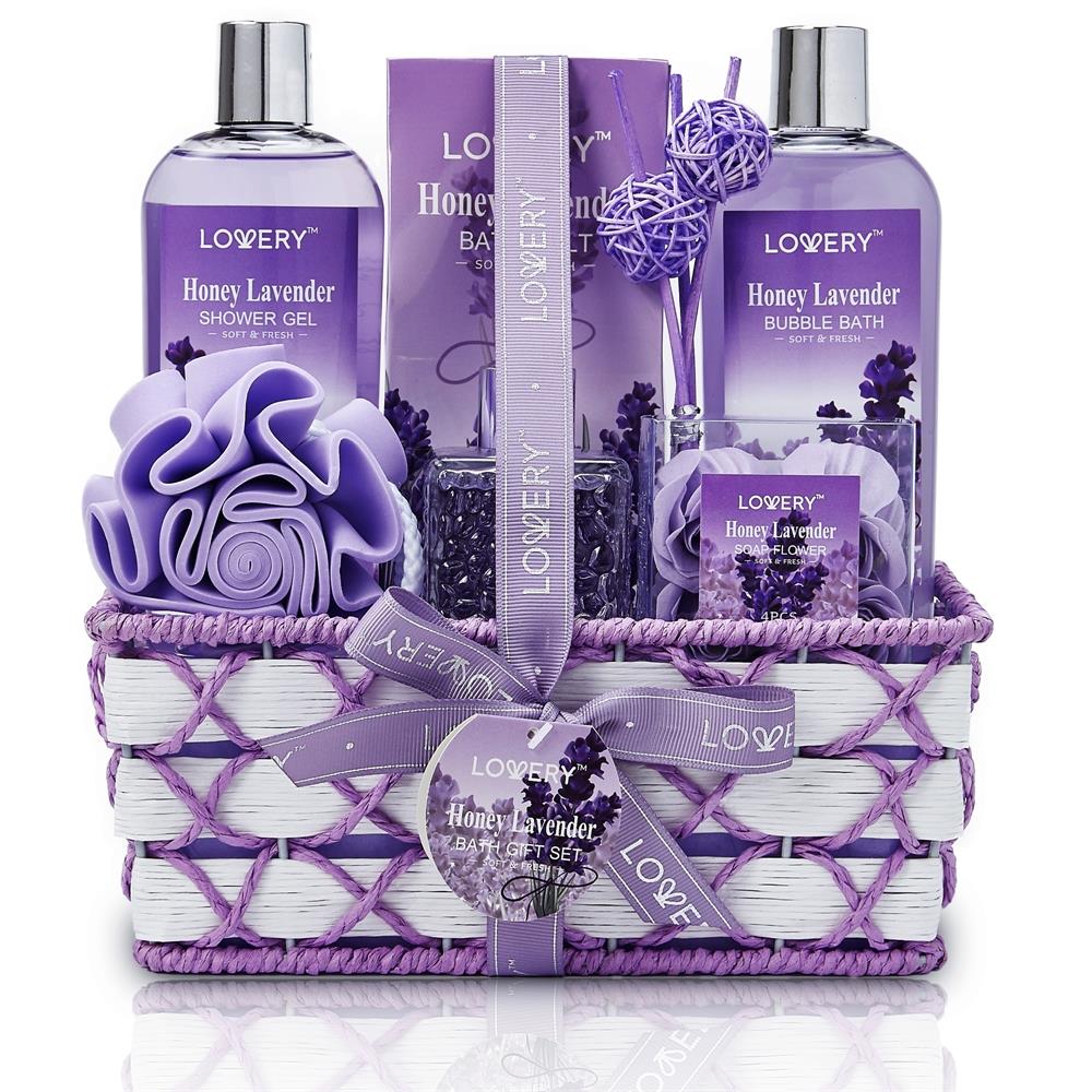 Lovery Honey Lavender Home Bath Gift Set Size 15 Pieces