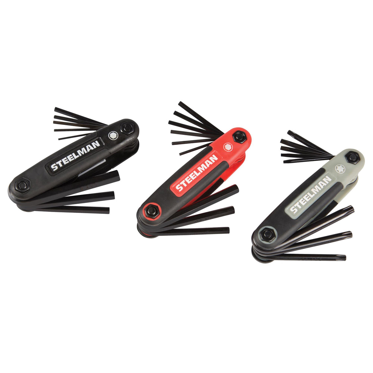 JS Products Steelman 3pc Folding Hex Key Set