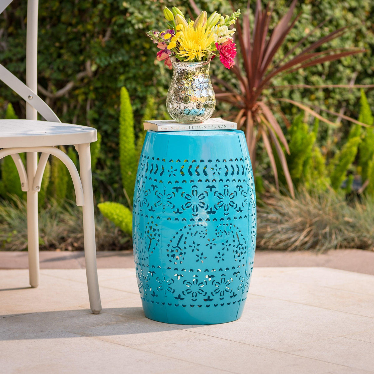 Stark Home Ruby Outdoor 12" Iron Side Table