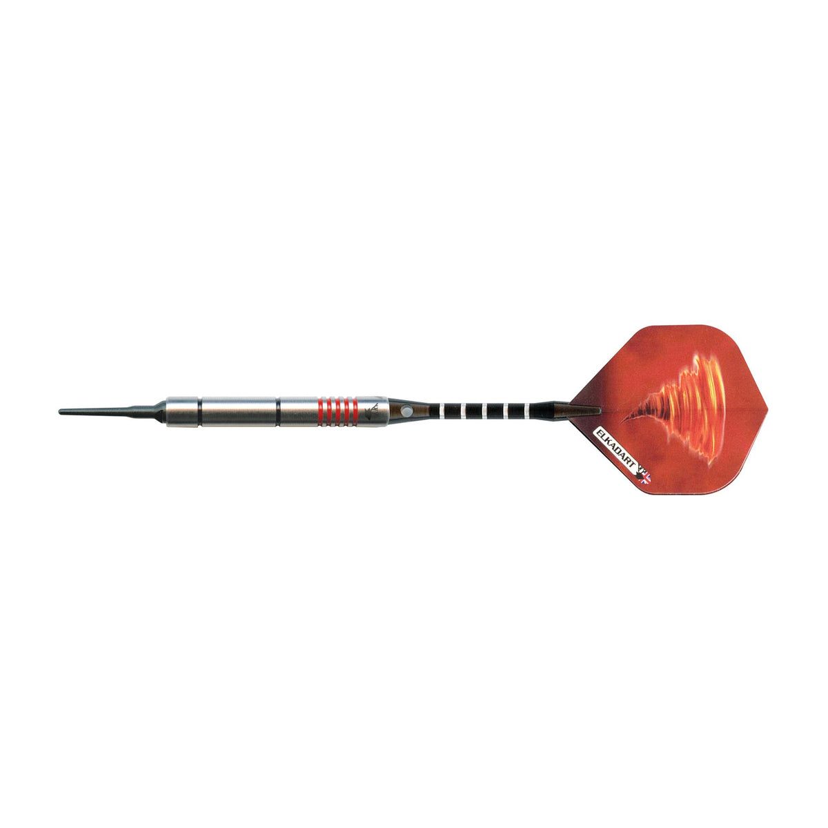 Elkadart Tornado Tungsten Soft Tip Dart Set 4 Red and 2 Black Rings 16 Grams