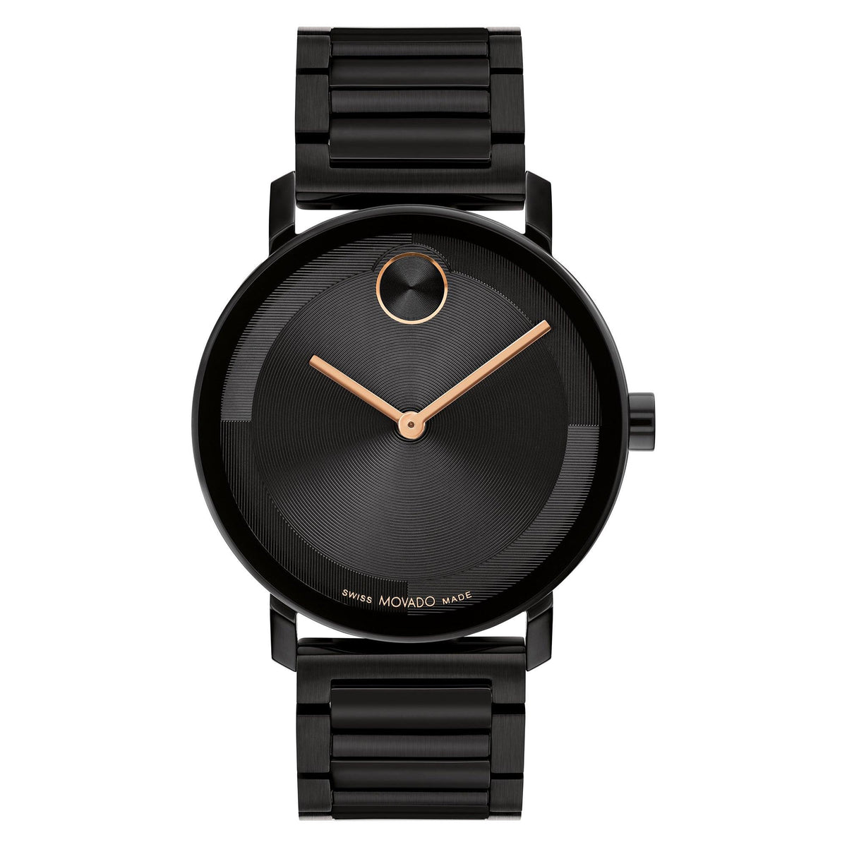 Movado Men's Bold Evolution 2.0 Rose Gold & Black Ion-Plated Watch Black Dial